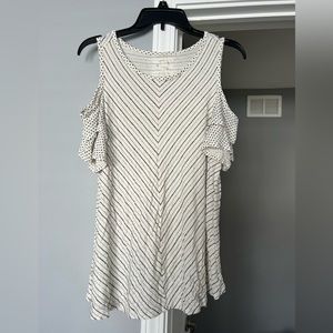 Cold shoulder patterned blouse